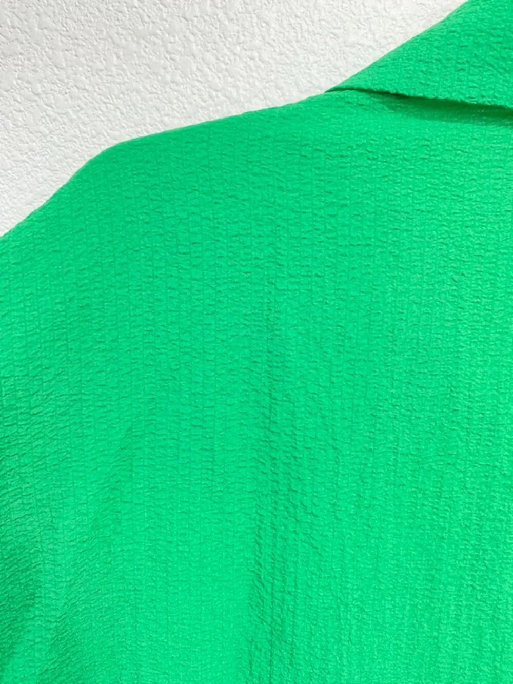SHEIN Textured Short Set Two Piece Outfit Co-Ord Vacation Green Size L